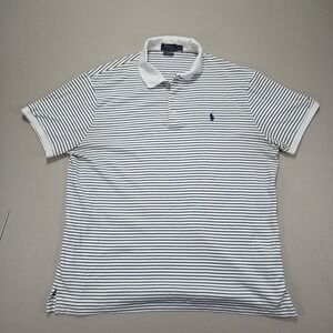 Polo Ralph Lauren Pony‎ Logo Custom Slim Fit Striped Polo Shirt Men's XL